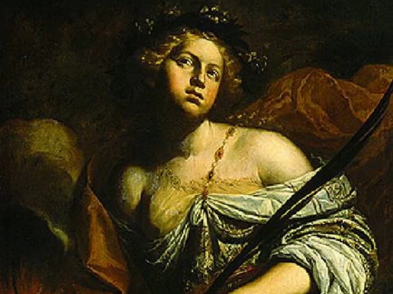 1635-Francesco Paglia - Figura femminile con palma e fuoco - Pinacoteca Tosio Martinengo, Brescia - attribuito